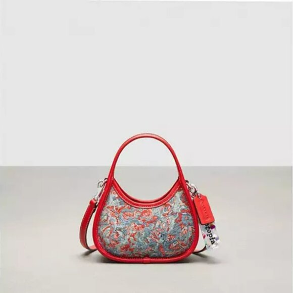 COACH Mini Ergo Bag In Upcrushed Upcrafted Leather Miami Red COACHTOPIA NWT - Picture 1 of 10
